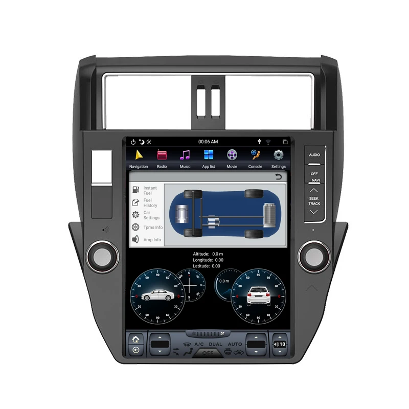 Android 9,0 Tesla вертикальный экран gps навигация для TOYOTA LAND CRUISER Prado150 2010 аудио плеер 12,1 дюймов 1920*1080 блок