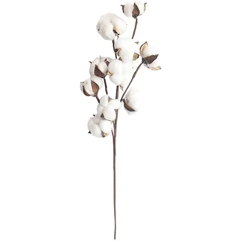 

Natural Dry Cotton Branch Artificial Flower Home Decoration Fake Flower Wedding Bouquet