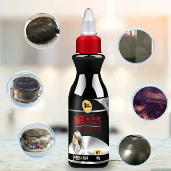 

100g New Magic Stainless Steel Cleaner Metal Surface Rust Remover Kitchen Pot Bottom Dirt Cleaning Ultra Effective Non-toxic