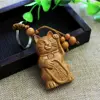 New Hot Sale Lucky Fortune Cat Carving Wooden Pendant Keychain Key Ring Chain Wood Carving Ornaments Jewelry Accessories Gifts ► Photo 1/6