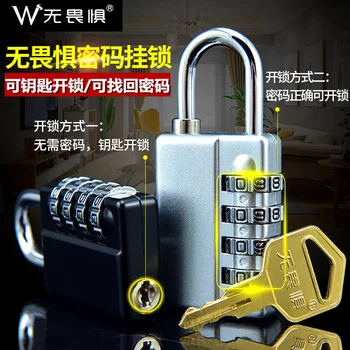 

Key Padlock with Password Required Cabinet Bag through Open Padlock 4-Digit Passcode Pirates Lock Gym Small Lock Head