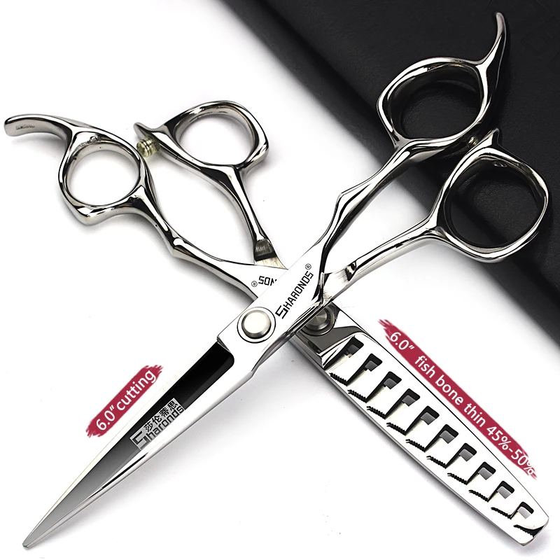 6/6.5/7/7.5 inch Japanese hairdressing scissors Barber Shop Shears Hair Cutting Scissors Thinning rate Scissors Set