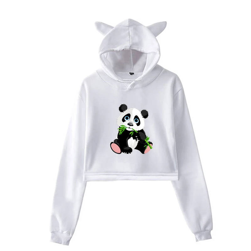 Kawaii/толстовки Харадзюку с пандой; женская розовая одежда; уличная одежда; толстовки в стиле хип-хоп; Одежда для девочек; зимние топы с длинными рукавами