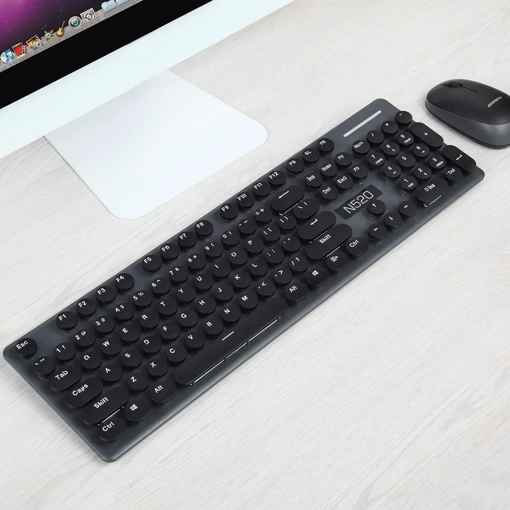 Новая Лига N520 Беспроводная панк механическая ручная клавиатура мышь набор