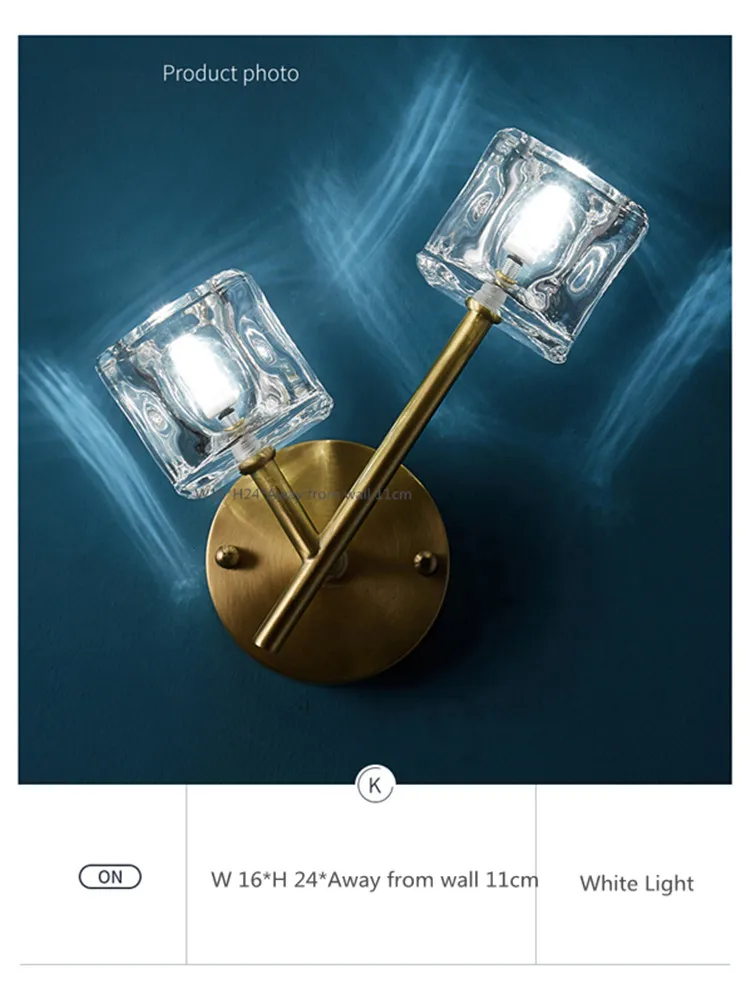 Modern Creative Personality Nordic Light Luxury Full Copper Web Celebrity Wall Lamps Hotel LED Crystal Wall Light