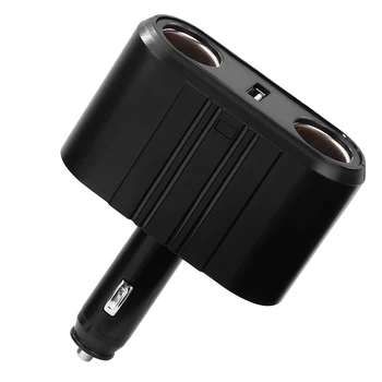 

V16 HD 80W 2 Sockets Car Cigarete Lighter Splitter 3.5A USB Fast Charger Adapter Fast Charger for Personal Car Decoration
