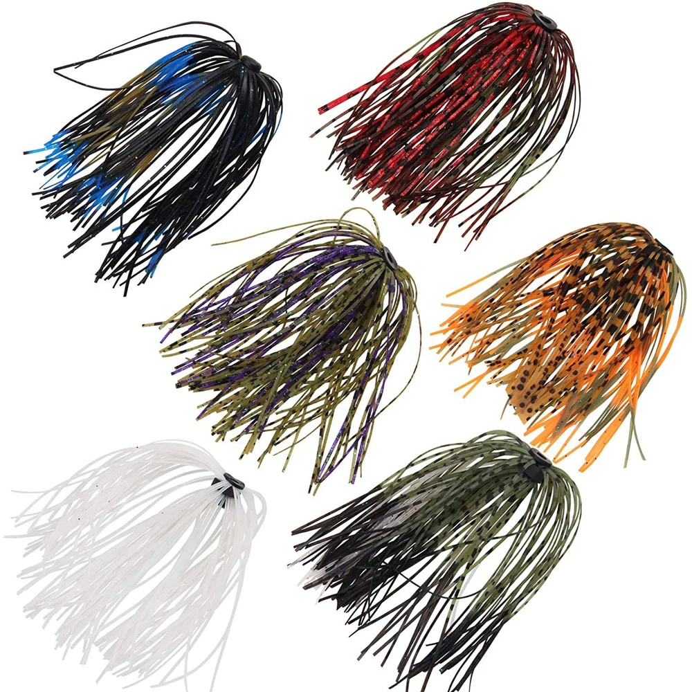 Faldas De Silicona Para Señuelos De Pesca (10 Paquetes) - 50 Hebras Cada Uno, Varios Colores