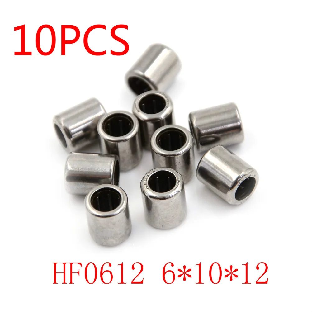 Bearing needle roller 10PCS HF0612 Single Way Needle Bearing One Way Roller Bearing 6mm x 10mm x 12mm