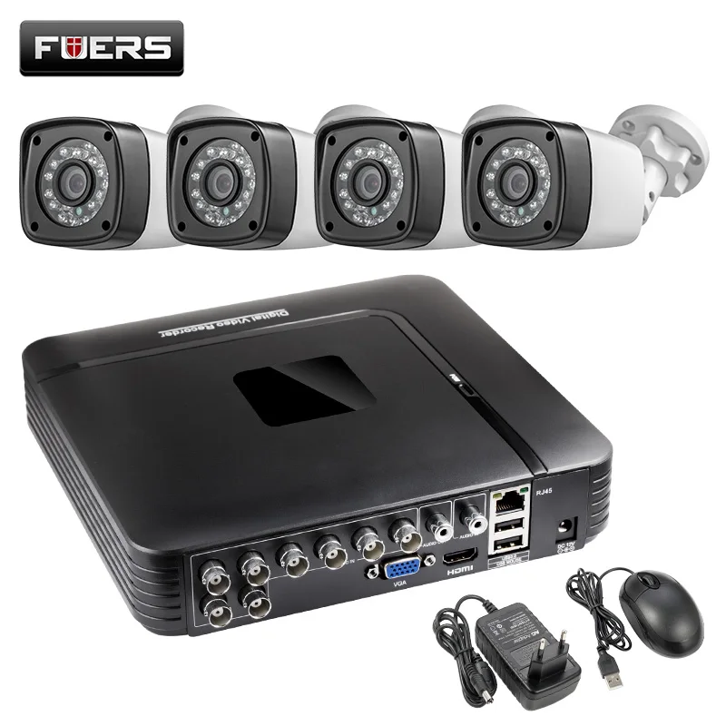 CCTV HD 4MP камера 8CH 6в1 AHD DVR H.265 система видеонаблюдения Водонепроницаемая уличная камера система безопасности видео CCTV P2P HDMI Комплект