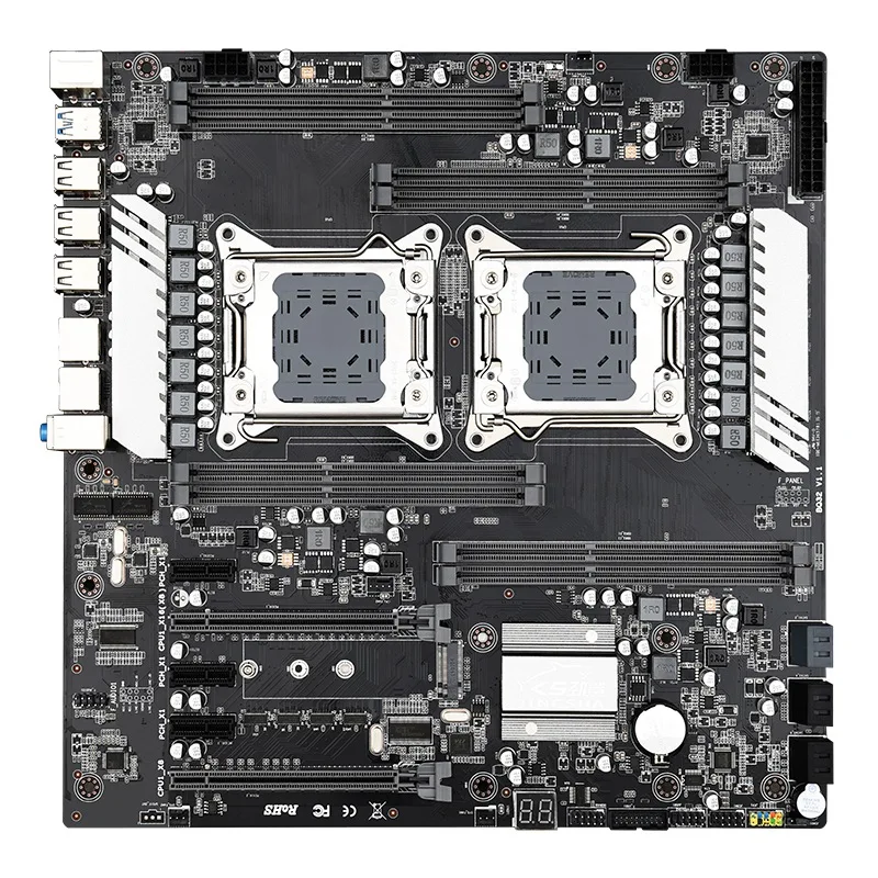 

X79-S8 Dual Motherboard LGA2011 E-ATX USB3.0 SATA3.0 M.2 NVME SSD 256GB DDR3 RAM Memory Support for LGA2011 All Series CPU