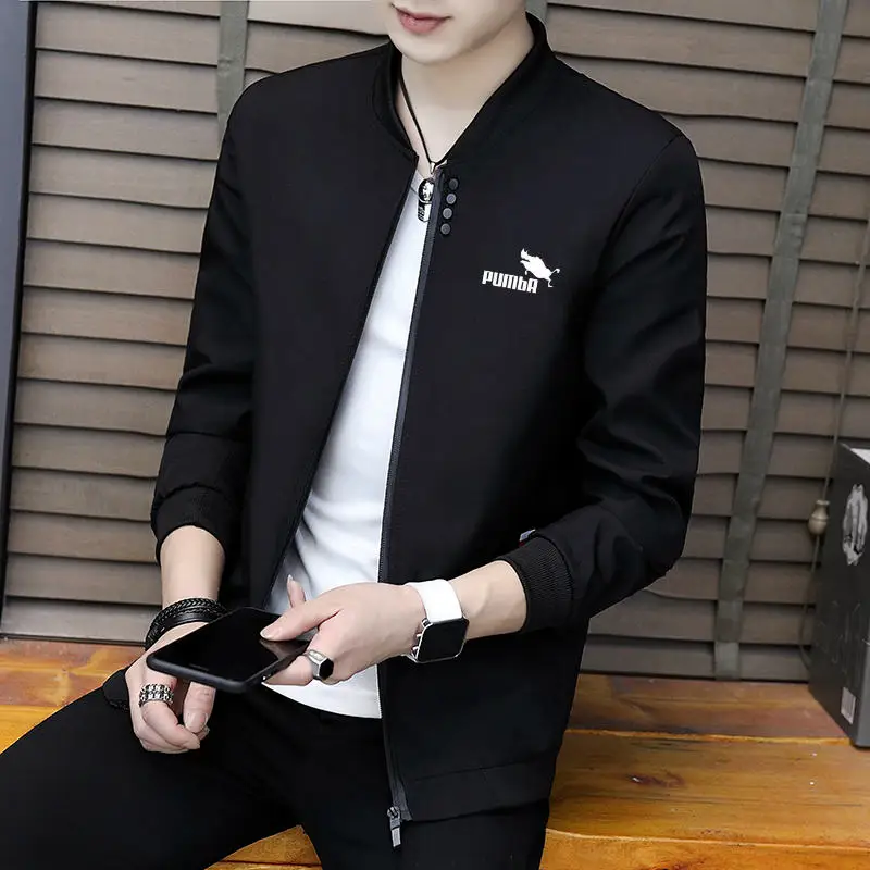 

PUMBA Print 2019 Autumn New Men's Thin Windproof Jacket Fashion High Quality Jacket Men's Business Casual Men Black Coats