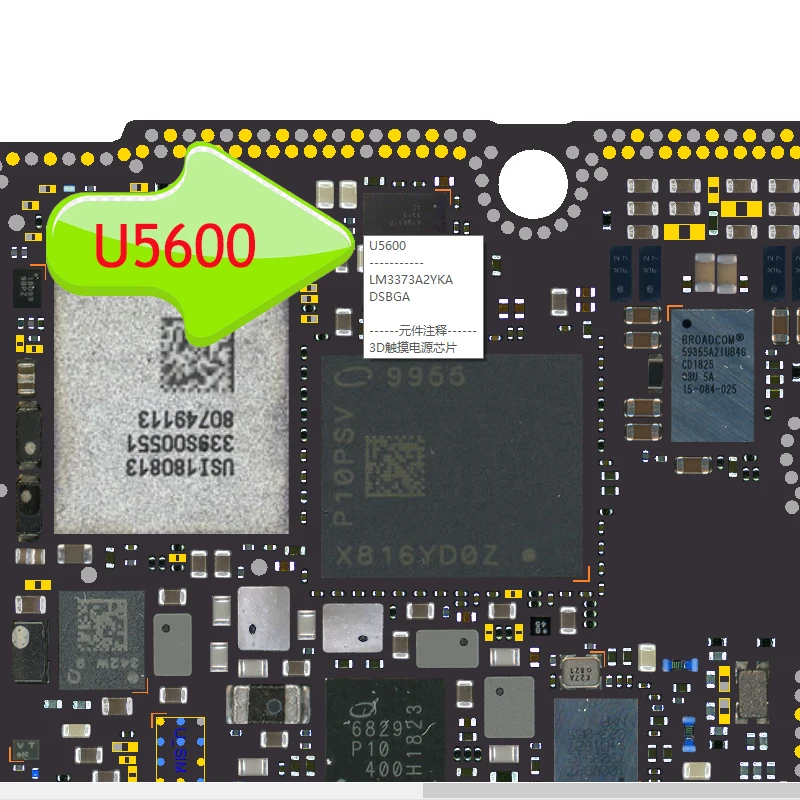 5-20pcs U5600 LM3373A1YKA LM3373A1 LM3373 3373 A2 lcd display touch ic for iphone X XS XS-MAX | Электронные компоненты и