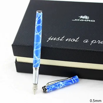 

jinhao Luxury Brand 0.5mm Nib Fountain Pen Iraurita Stationery Writing Supplies Business Office Metal Ink Pens Student Gift