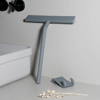 

Shower Squeegee Window Glass Wiper Scraper Cleaner Silicone Blade Hook Bathroom 77UD