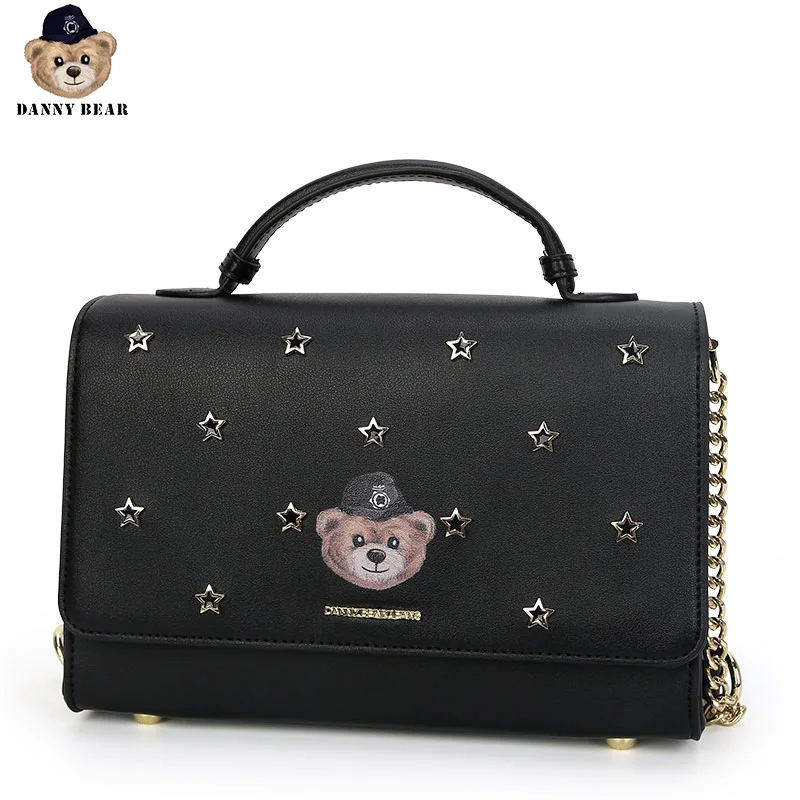 

Danny Bear Jeans Bear Series Crossbody Women Bag Star Decoration Synthetic Leather Shoulder Bag DJB8816235B
