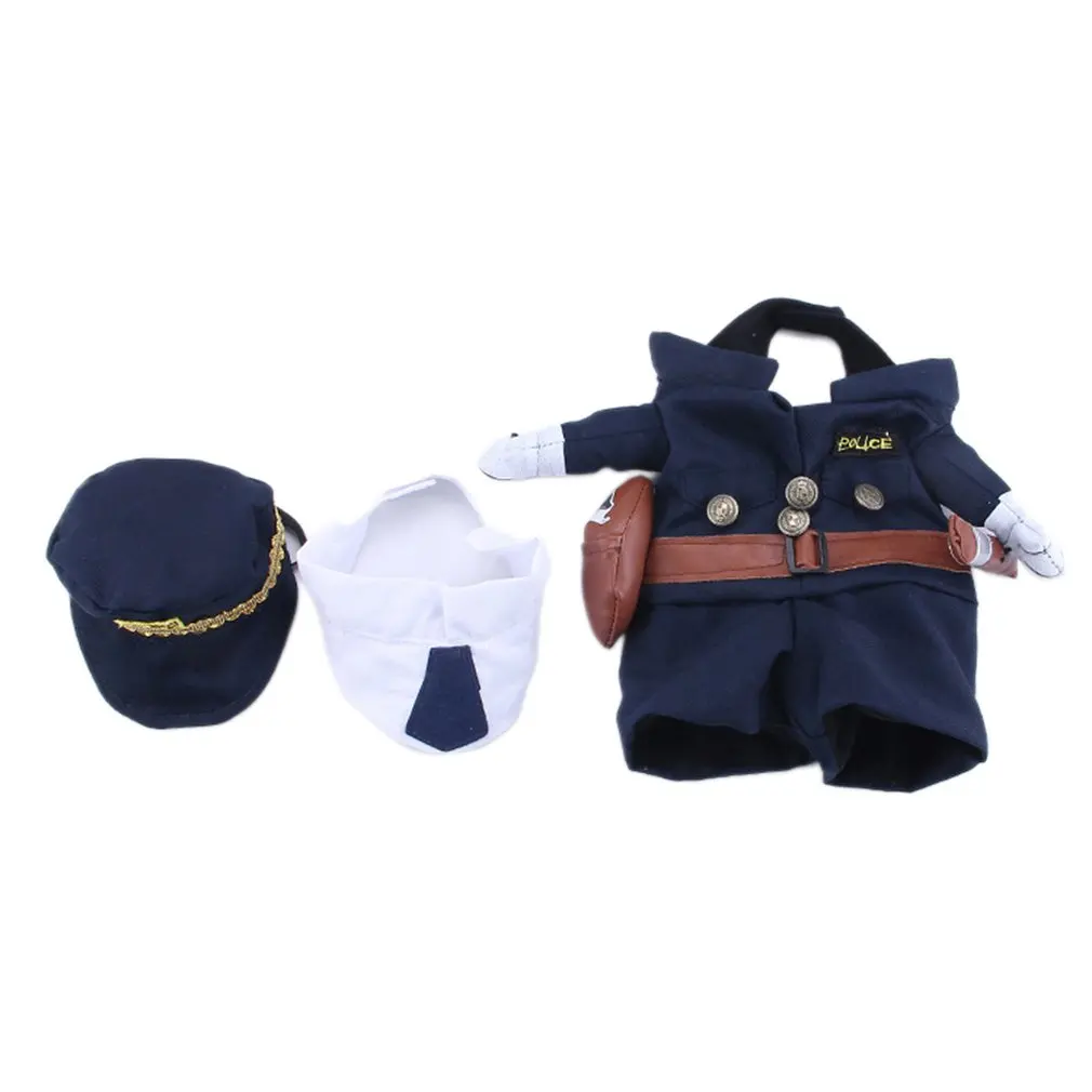 

European American Pet clothes for dogs and cats Funny Halloween Transformation Dress Upright Clothes Teddy Sheriff