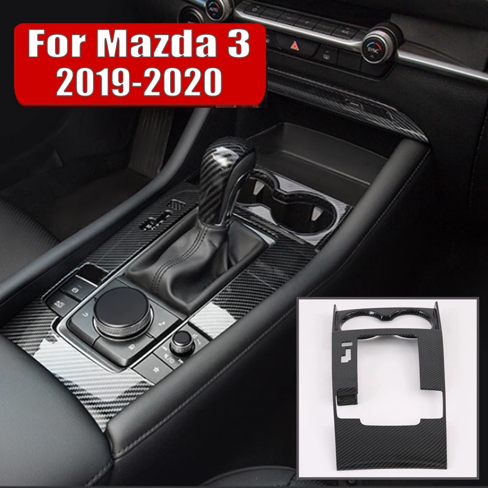 Для Mazda 3- углеродное волокно ABS внутренняя консоль панельная Накладка для коробки передач украшение интерьера автомобиля