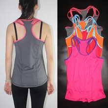 Женский Быстросохнущий жилет, одежда для йоги, фитнеса, бега, спорта, дышащая быстросохнущая футболка, двойной топик