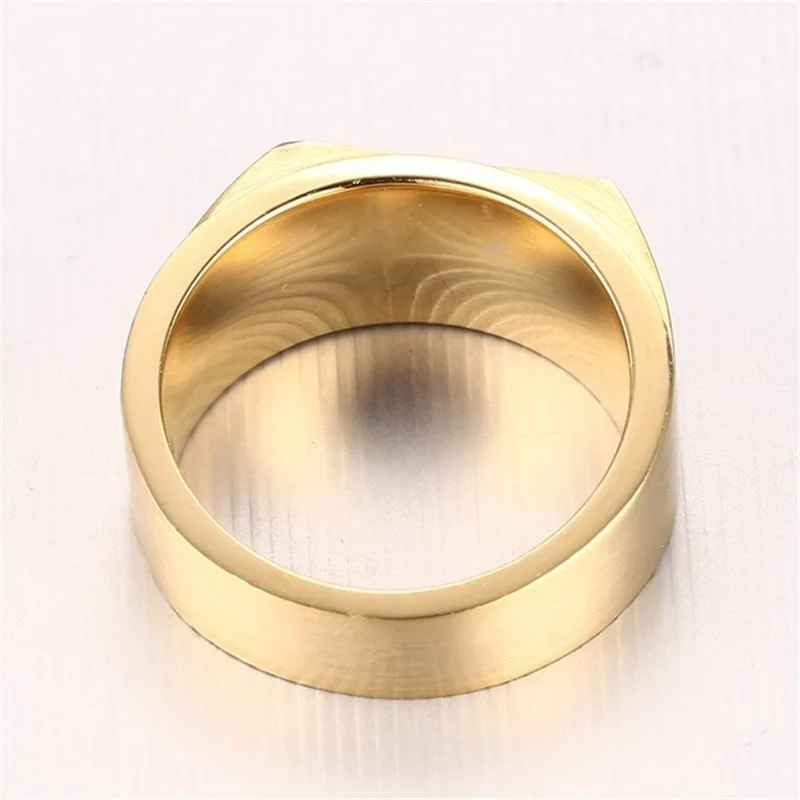 Fashion Men Jewelry Ring Luxury Alloy Gold-Color Ring Charm Crystal Zircon For Men Accessories Party Gift gold color rings gold color ring finger ring zircon crystal ring jewelry accessories