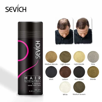 

10pcs Sevich 25g hair building fibers powder hair loss products bald extension thicken hair spray jar keratin