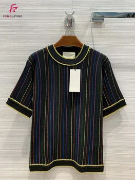 

2020 New Tops Women Casual O Neck Striped Summer T-shirt