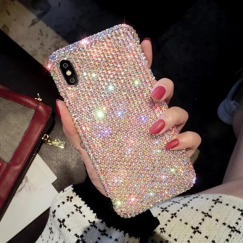 

Luxury Rhinestone phone Case for iphone X XR XS Max case Bling diamond soft case for iphone 7 8 7plus Protective shell
