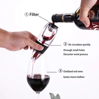 

2020 Newest Magic Decanter Red Wine Aerator Wine Hopper Filter Decanter Filter Professional Red Wine Decanter Pourer Bar Tools