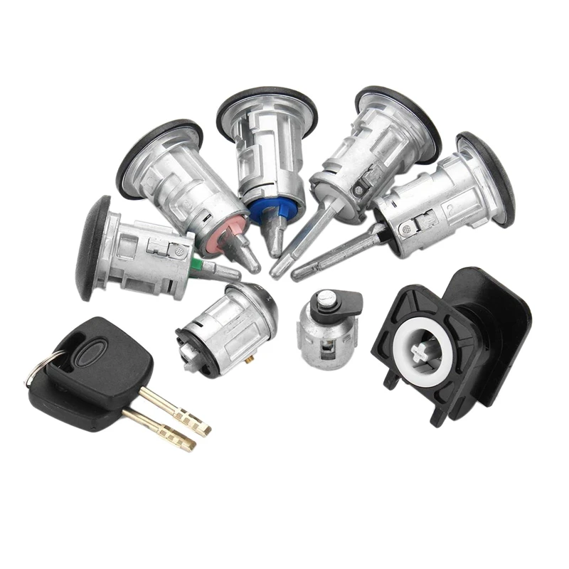 

ABKT-8Pcs Car Barrel Door Locks Keys Set 4425134 for FORD TRANSIT Connect 2002-2007