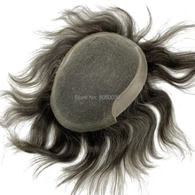 Изготовленный На Заказ maed toupee сварки моно кружева в верхней и передней мужской парик