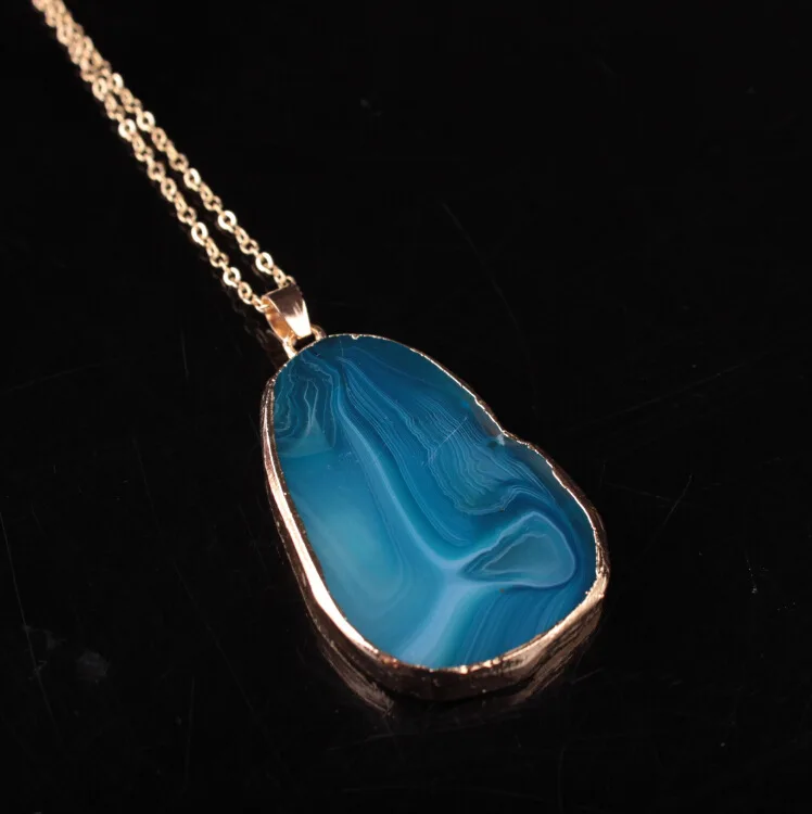 Хит продаж индивидуальное творчество кулон из натурального камня цветная сумка