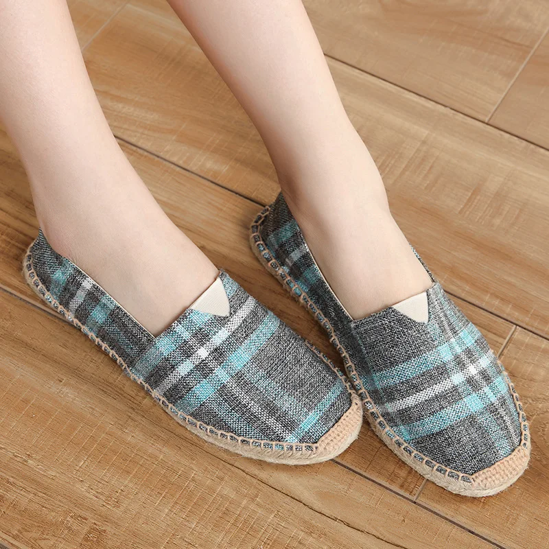 

Summer Handmade Straw Canvas Shoes Hemp Rope Slip-on Lazy Fisherman Shoes Casual Old Beijing Linen Shoes Men's