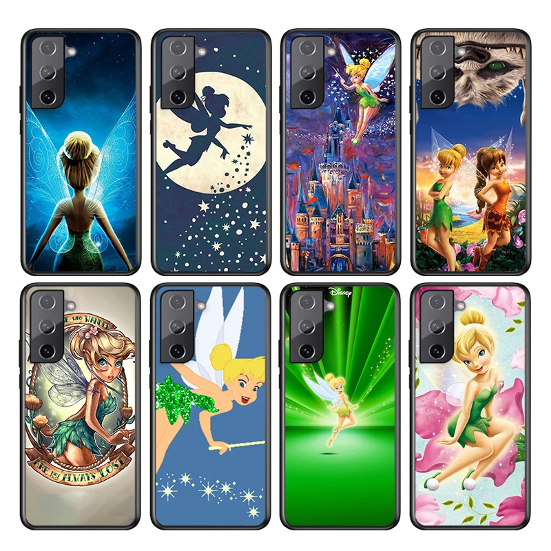 Чехол для телефона Disney Tinker Bell Samsung Galaxy S21 S22 S20 FE Ultra Lite S10 5G S10E S9 S8 Plus черный