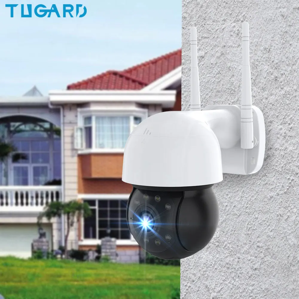 Outdoor Waterproof Wifi Surveillance Camera,1080P Night Vision HD PTZ IP Camera,Onvif P2P Audio CCTV Network Security Cameras