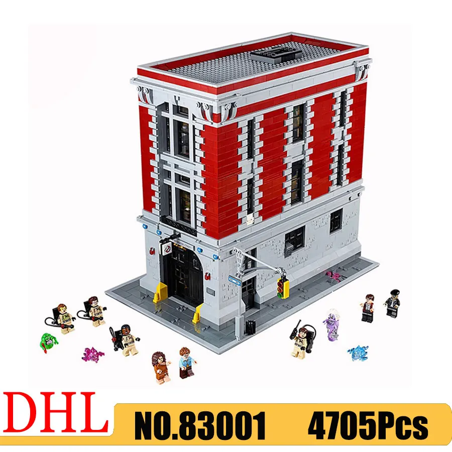 

83001 4705pcs Ghostbusters Ghost Chase Death Fire Control Building Headquarters Compatible legoinglys 16001 Blocks Children Toys