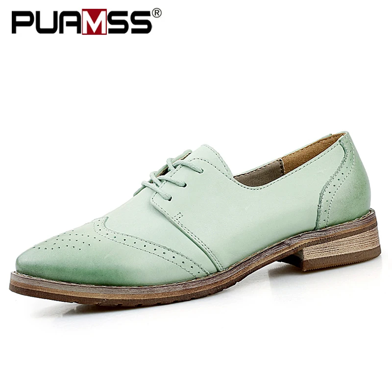 

2020 New Ladies Shoes Brogue Style Formal Dress Shoes Women Wedding Shoes Sweet Women Flats Leather