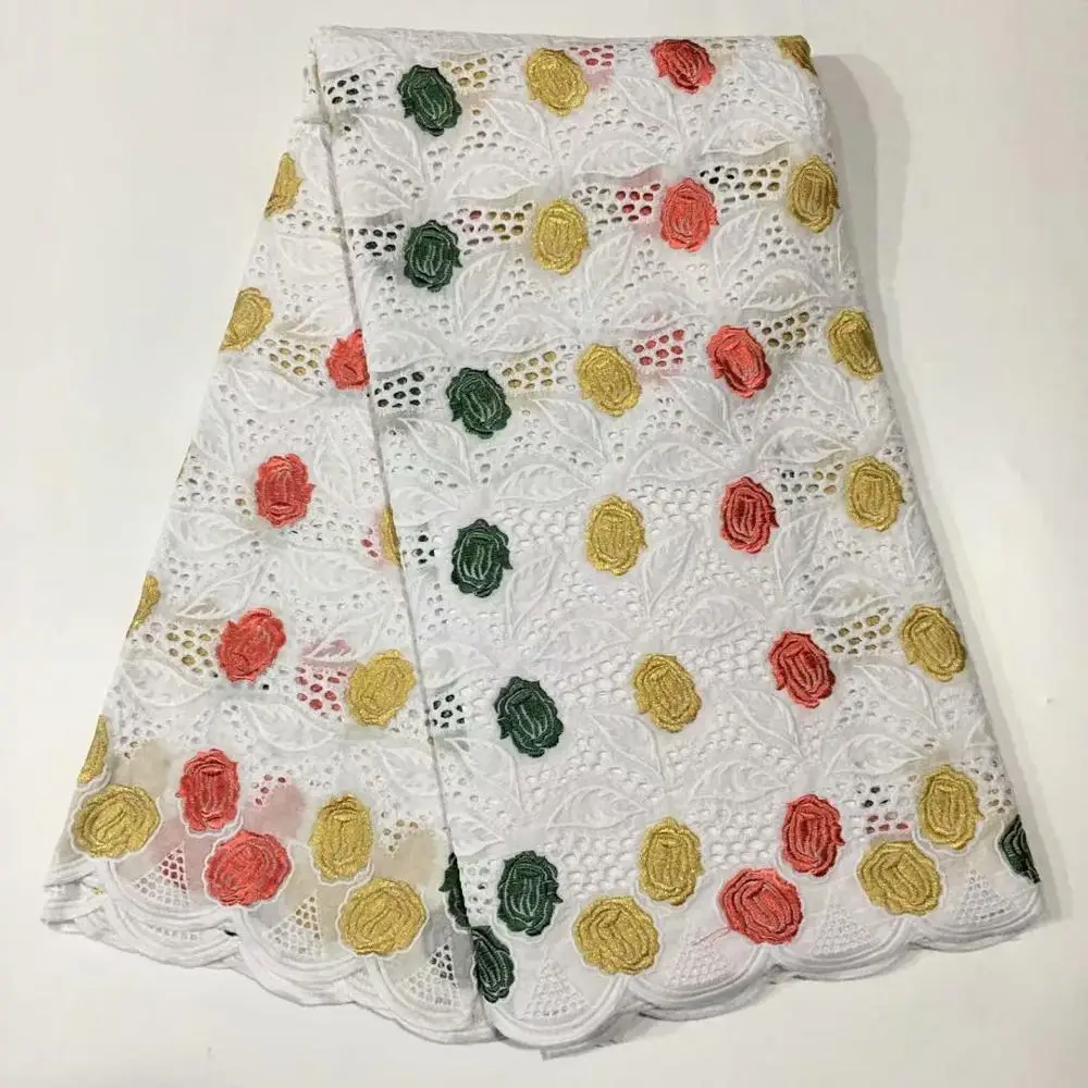 

Nigerian Swiss Voile Lace In Switzerland 2020 High Quality Embroidery African Dry Cotton Lace Fabric For Women Dress