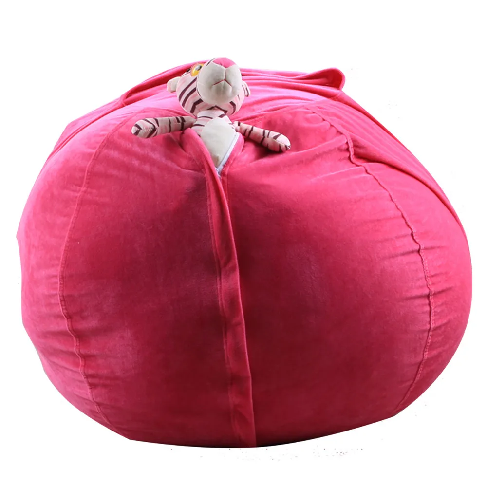 Hot Pink Детский плюшевый мешок для хранения животных, мягкая сумка, полосатый стул с обивкой, мягкий чехол, полосатый стул с обивкой, сумки для хранения - Цвет: Hot Pink