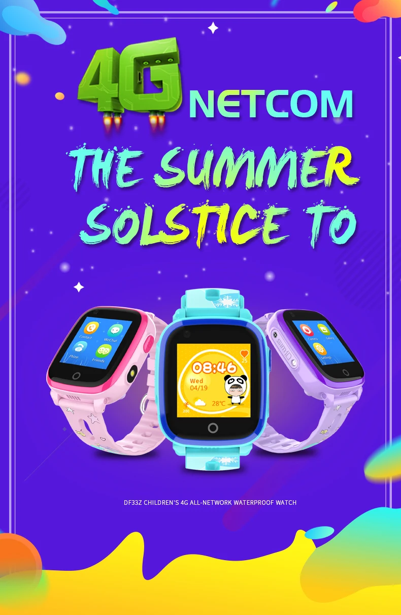 696 DF33Z 4G Smart Kids Watches Waterproof video call One-click SOS for help Camera WIFI GPS location tracking Children's watch