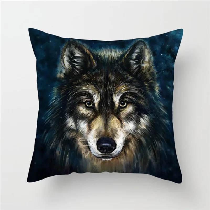 Чехол для подушки Fuwatacchi Wolf Close up чехол с дикими животными новый дом автомобиль