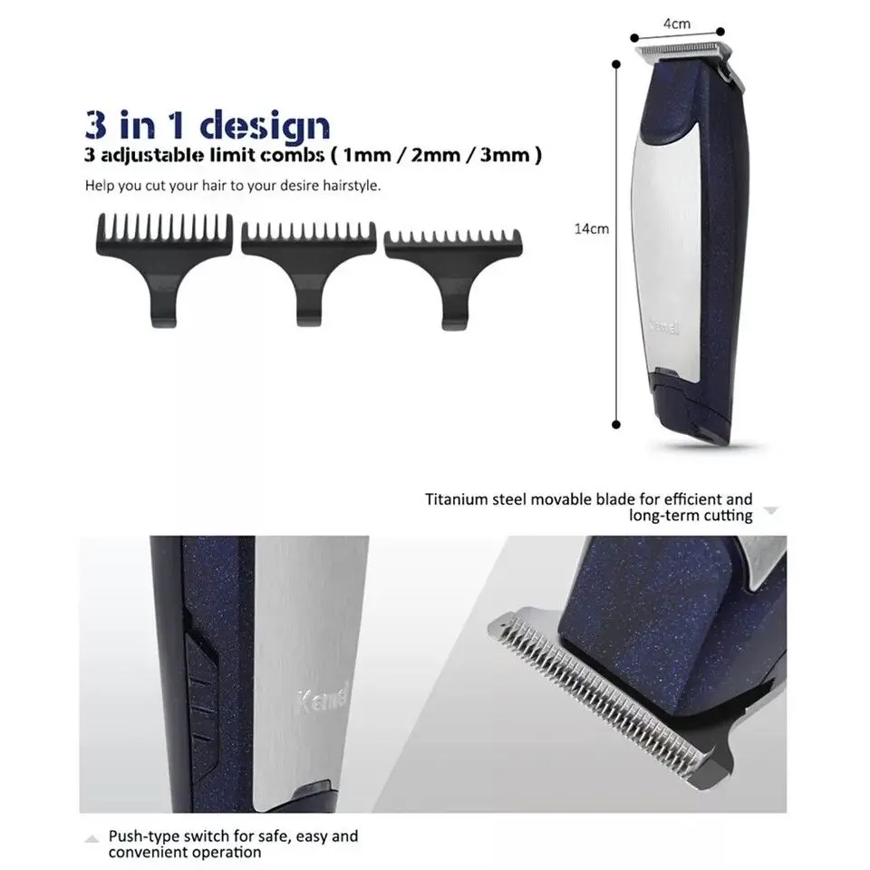 Профессиональная машинка для стрижки волос kemei 3 в 1, перезаряжаемая машинка для стрижки волос 0 мм, триммеры для стрижки волос, машинка для стрижки волос с usb-кабелем KM-5021