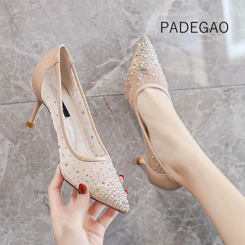 

2022 Women Black Party High-heeled Shallow Concise Elegant Sexy Women's Shoes