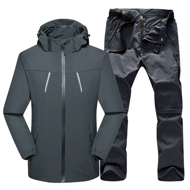 TRVLWEGO мужские весенне-осенние треккинговые походные куртки и штаны водонепроницаемые ветрозащитные мужские спортивные походные костюмы 1 комплект