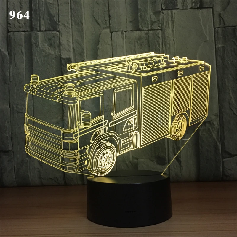 PICK-UP 3D Ночной свет автобус светодиодный автомобиль Поезд Модель светодиодный ночник домашний декор RGB настольная лампа ребенок друг день рождения Рождественский подарок