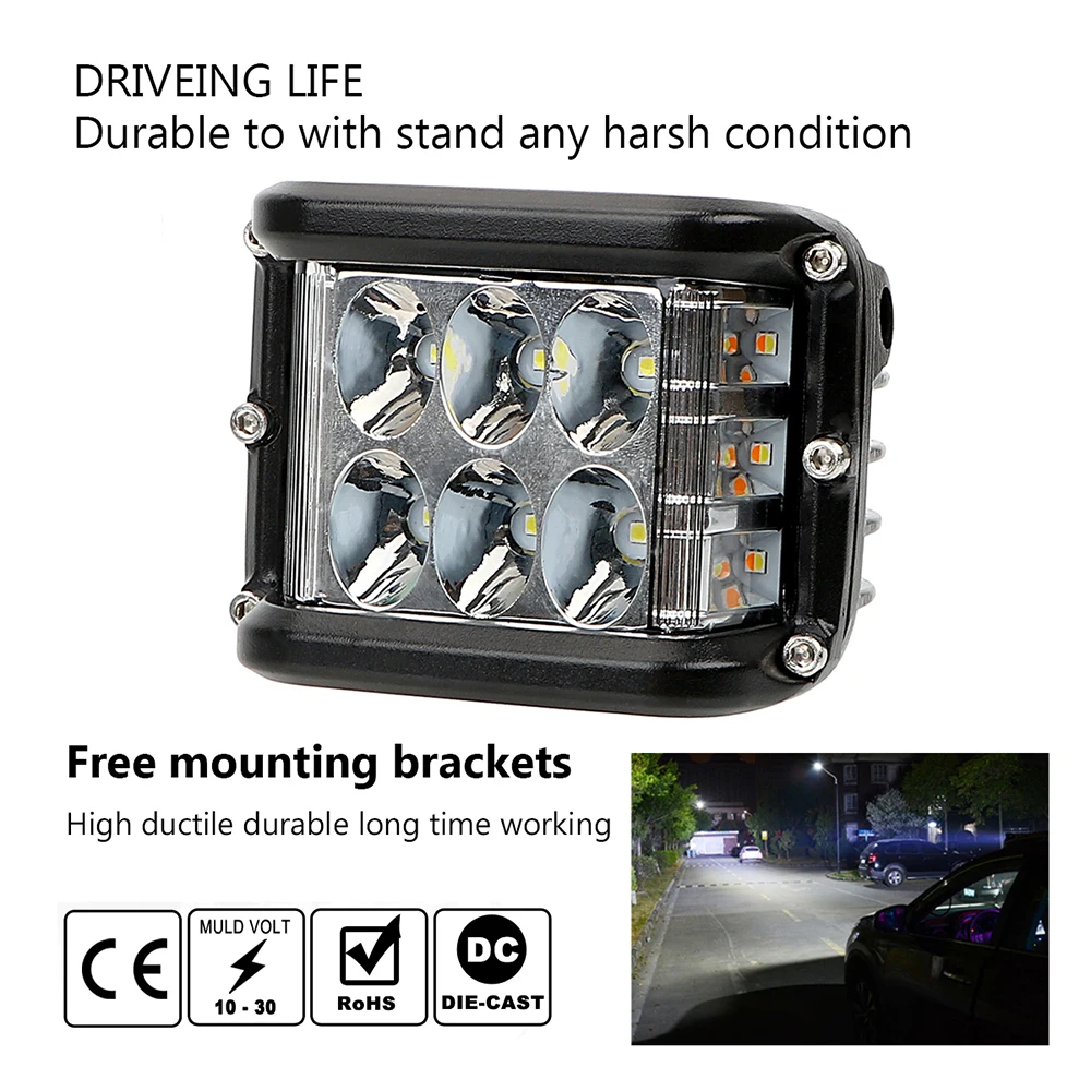 FORAUTO Worklight 45 Вт внедорожный рабочий свет противотуманная фара светодиодный рабочий свет Прожектор для ATV SUV Мотоцикл Грузовик катер