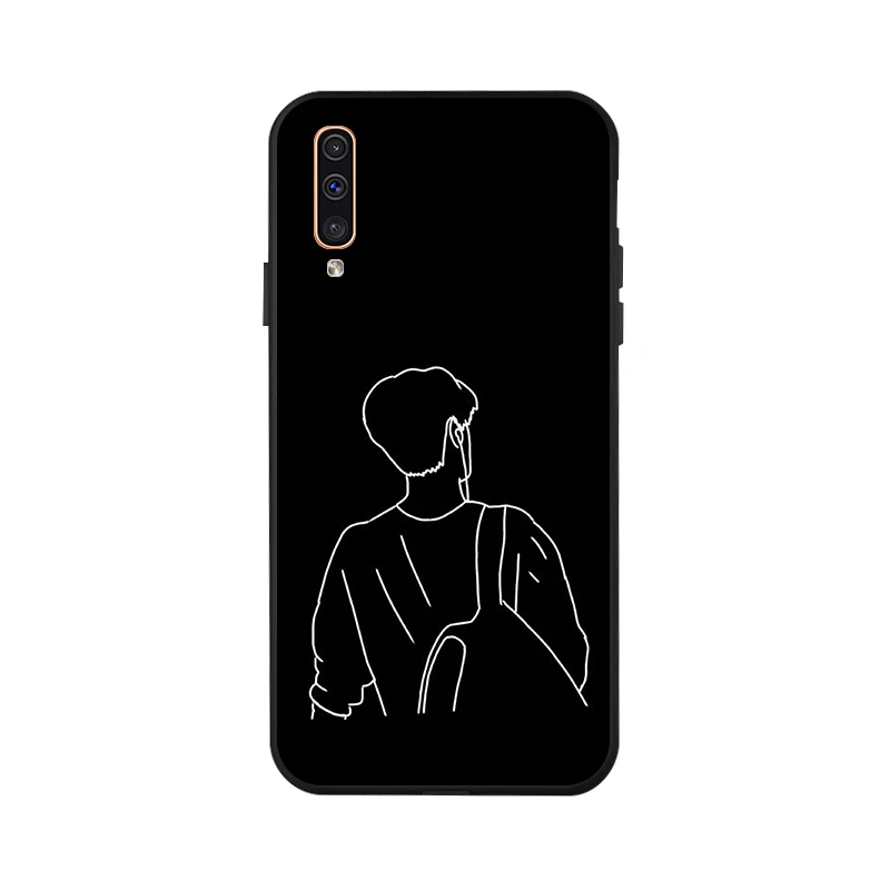 3D DIY Painted Case For Samsung A50 Case Silicon Black Case For Samsung Galaxy A40 A70 A60 A30 A10 A20 A20e A2 Core Cover Fundas - Цвет: X068