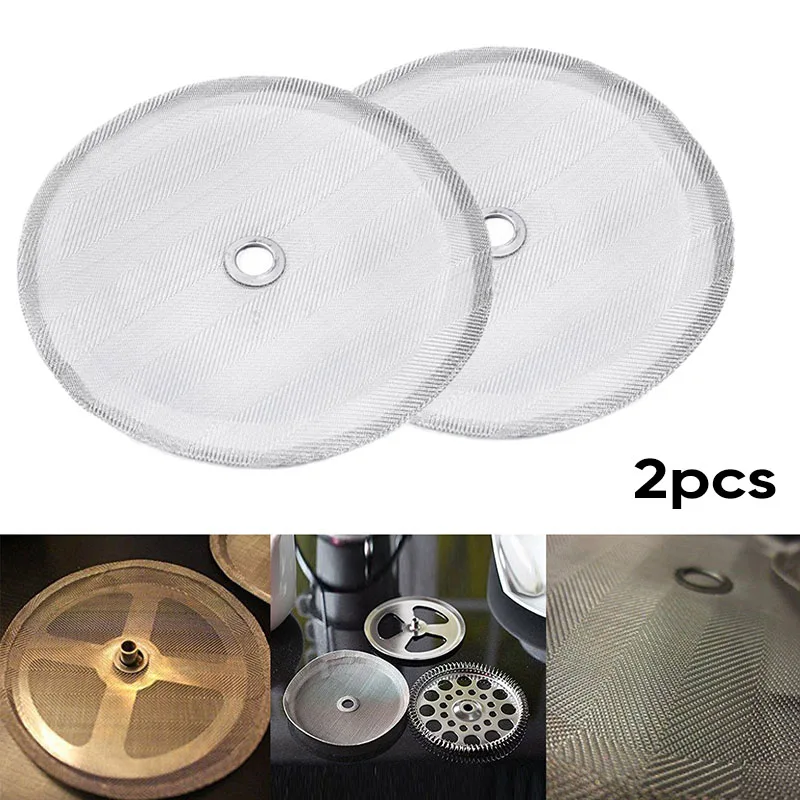 2x Stainless Steel Mesh Coffee Filter Filtering Reusable For French Press Coffee