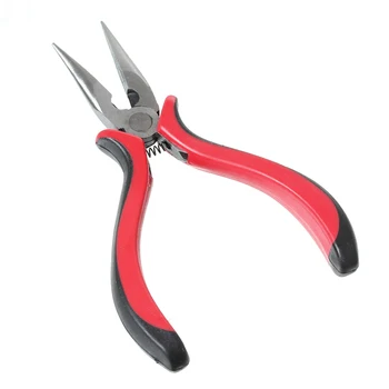 

DoreenBeads Stainless Steel Needle Nose Pliers Jewelry Making Hand Tools Black & Red DIY Repair Tool 13cm(5 1/8"),1 Piece