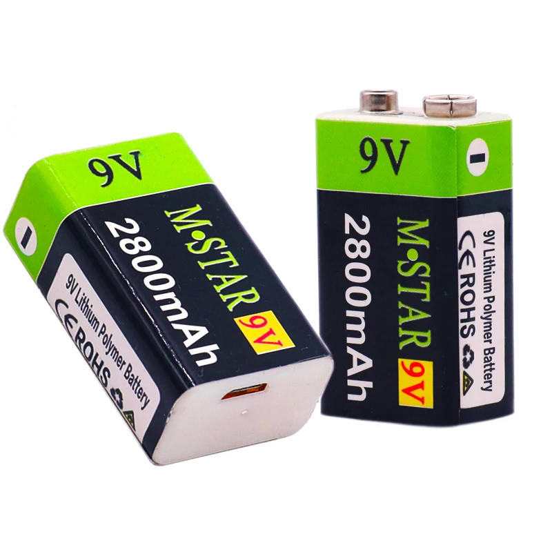 Высокая Ёмкость USB Батарея 9V 2800 мА/ч Перезаряжаемые Li Ion литиевая для игрушка
