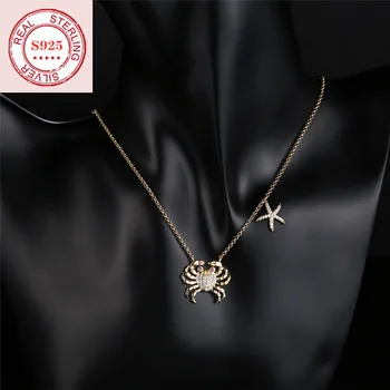 

TIF APN 925 sterling silver necklace, fashionable new temperament wild sea crab starfish, new charm ladies jewelry.