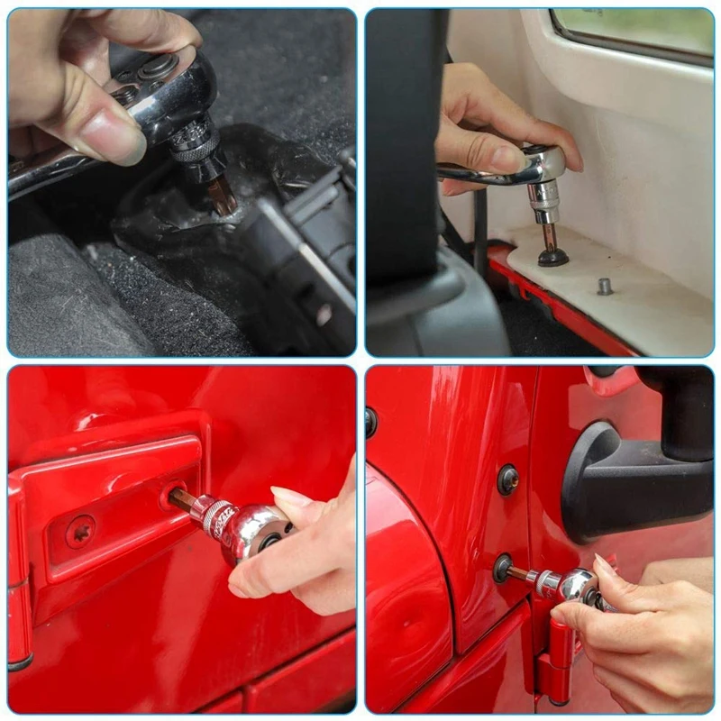 Набор гаечных ключей Hardtop и набор для удаления дверей Torx для 1997- Jeep Wrangler TJ JK JL и Unlimited Sport Sahara Rubicon X